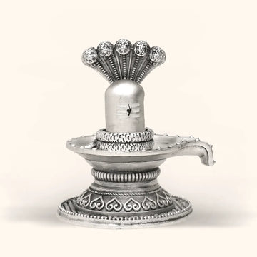 Shivling & Sheshnag - Antique Silver Idol
